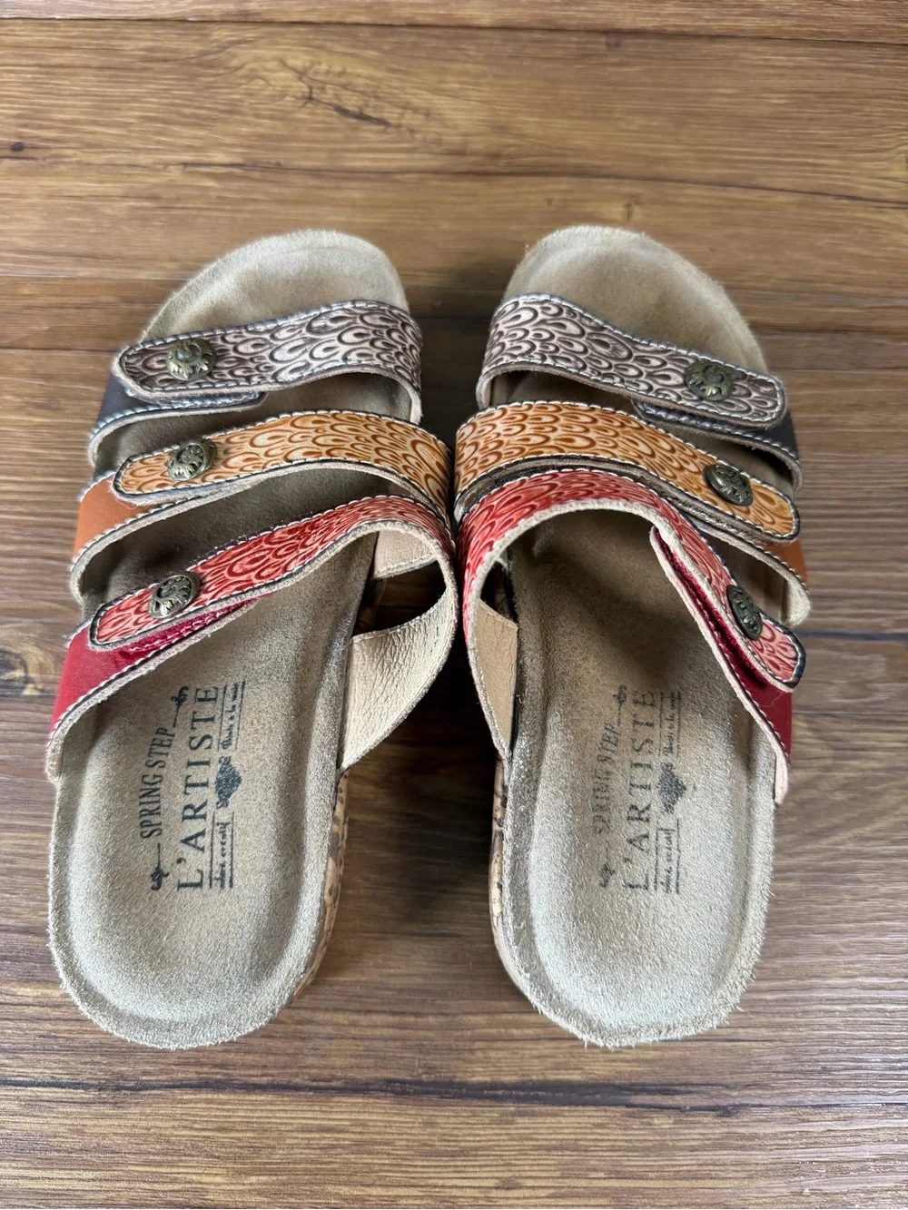 L’artiste‎ Spring Step ‘Keena’ Slides Sandals Women’s Size 6 (36) Slip-On Shoes